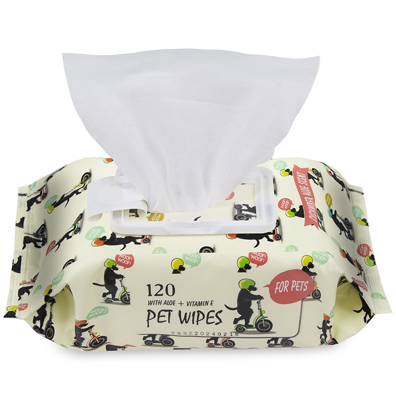 China Manufacturer Pet Cleaning Wet Wipe Disposable Dog Puppy Multi-Purpose Pet Grooming Deodorant Cleaning Wet Wipes