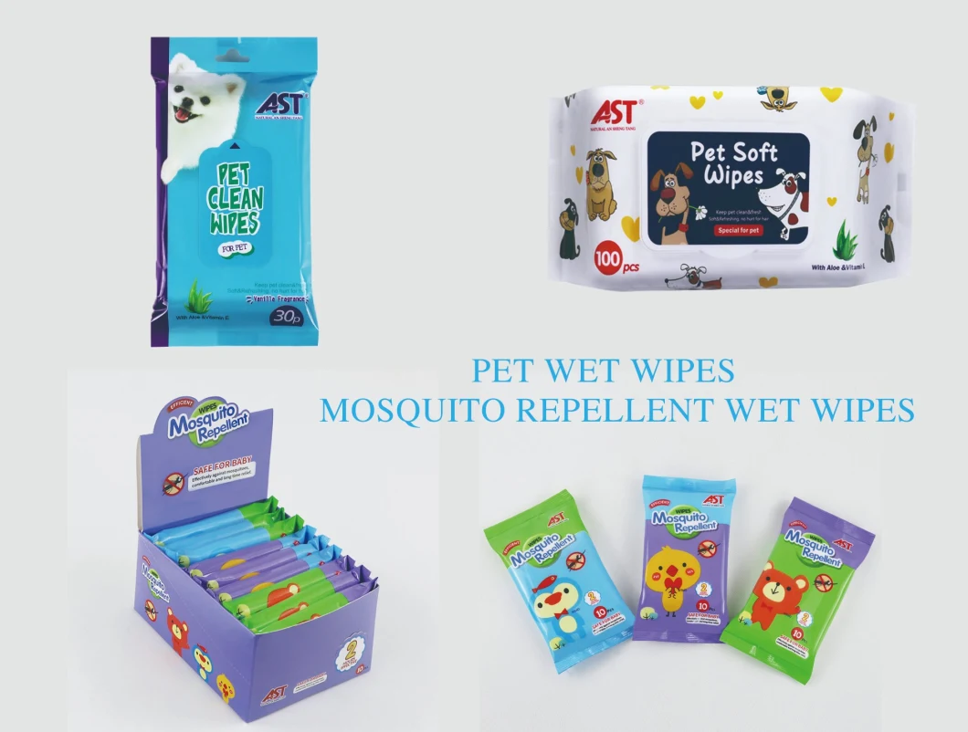 Organic Private Label Natural Degradable Pet Cleaning Teeth Cleaning Wet Wipe
