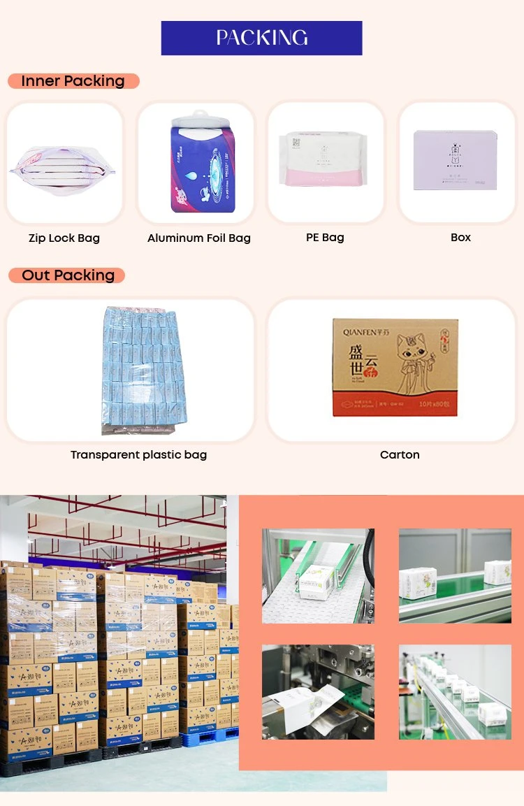 Cotton Ultra Thin China Lady Napkin Anion Chip Sanitary Pad